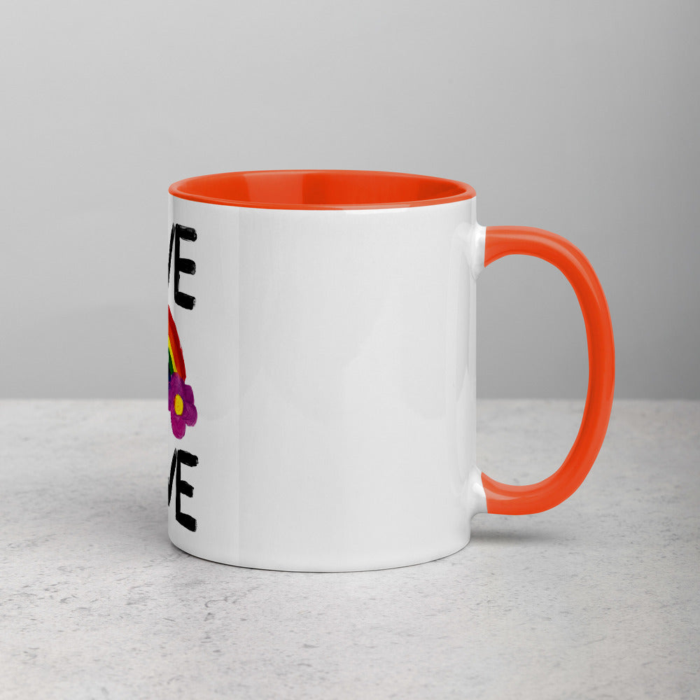 Love is Love Mug with Colour Inside