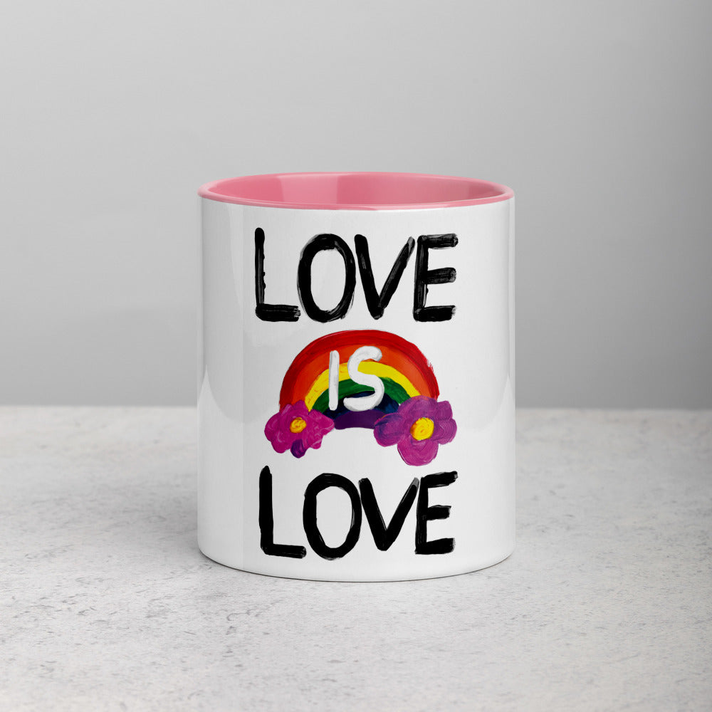 Love is Love Mug with Colour Inside