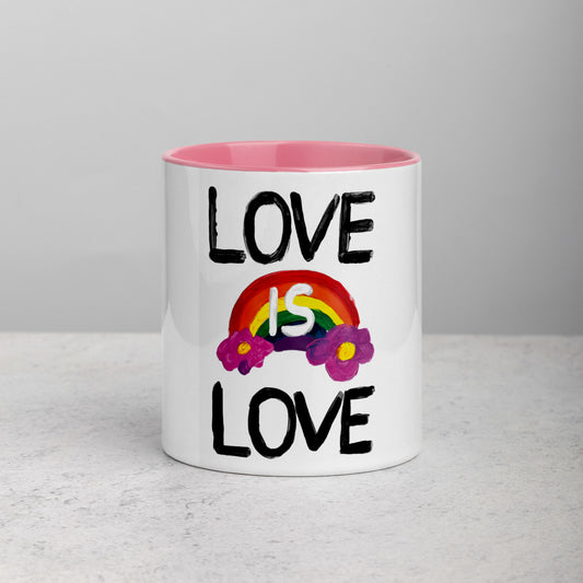 Love is Love Mug with Colour Inside