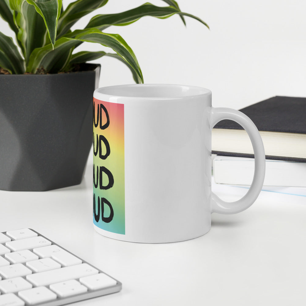 Proud White Glossy Mug