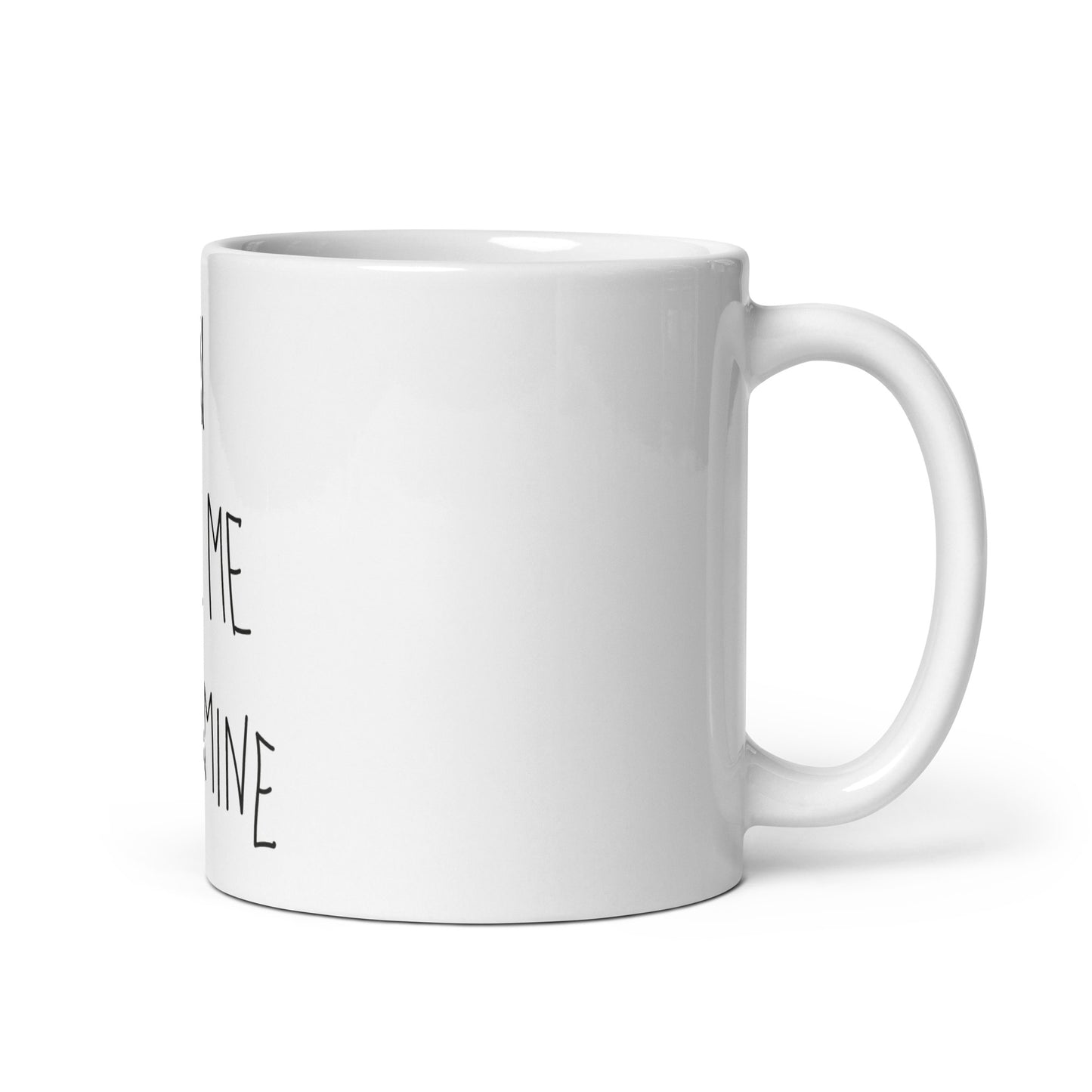 White glossy mug